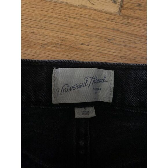 Universal Thread womens black highest rise shortie short distressed frayed hem 0 - Picture 7 of 8